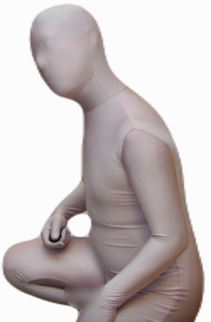 即購入OK。Mサイズ男性用光沢黒色凸仕様ゼンタイフルフェイスマスク全身